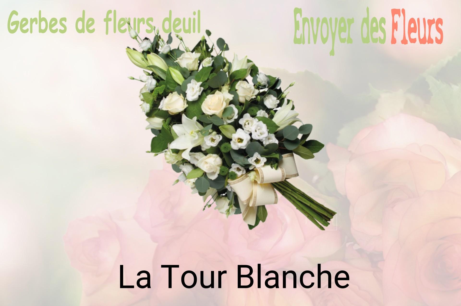 Gerbe de fleurs de deuil livrée à La Tour-Blanche